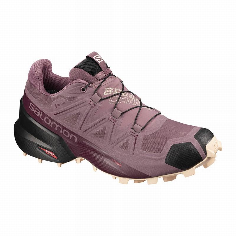 Buty Do Biegania W Terenie Damskie Salomon SPEEDCROSS 5 GORE-TEX - Bordowe / Czarne - Polska (217-OY